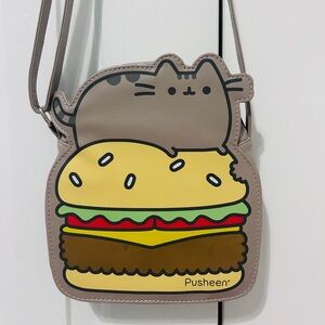Pusheen hamburger purse crossbody bag